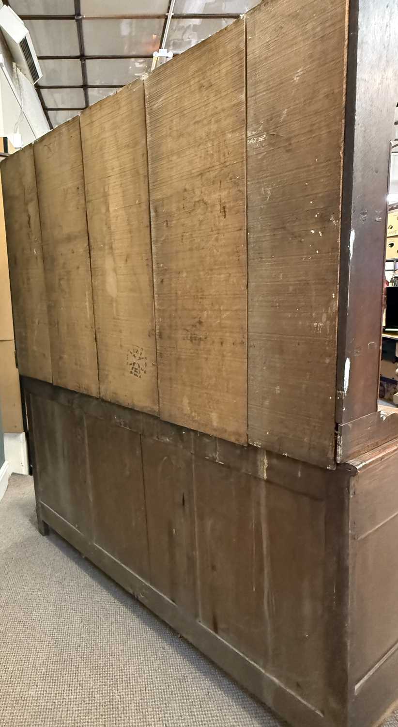 george iii oak welsh dresser, boarded plate rack back having two shelves, base having three top george iii oak welsh dresser, boarded plate rack back having two shelves, base having three top