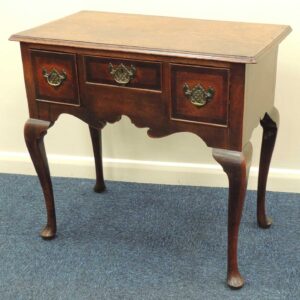 provincial oak & walnut banded lowboy, early 19th century