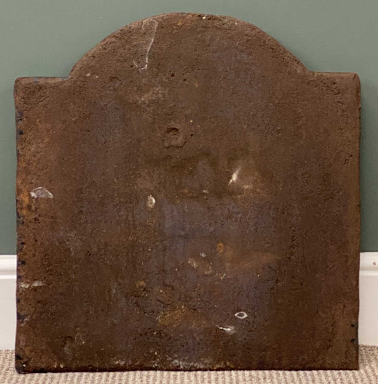 charles ii style cast iron fire back, with royal coat of arms charles ii style cast iron fire back, with royal coat of arms