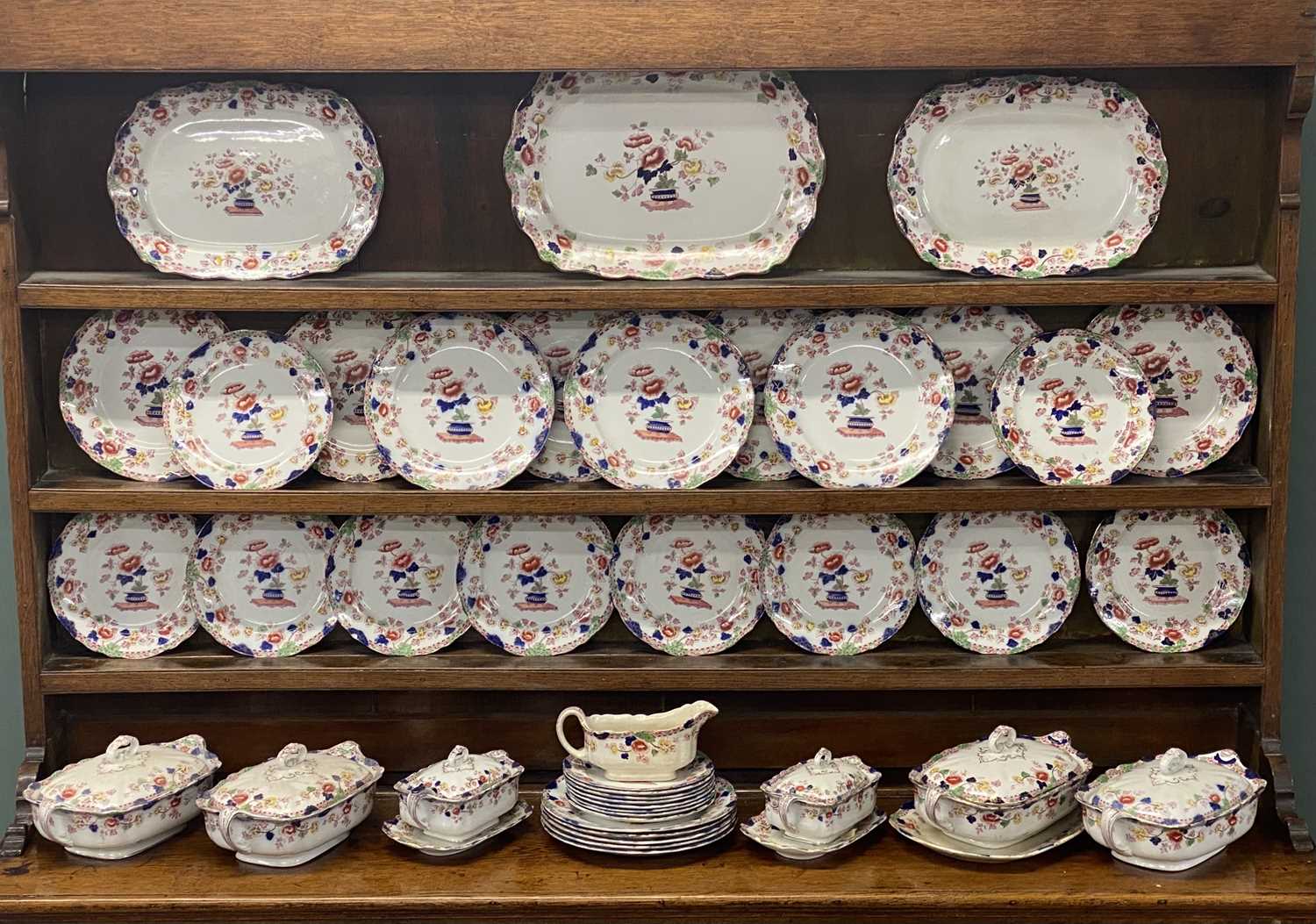 victorian 'pekin' pattern dinnerware, approx. 40 pieces victorian 'pekin' pattern dinnerware, approx. 40 pieces